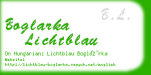 boglarka lichtblau business card